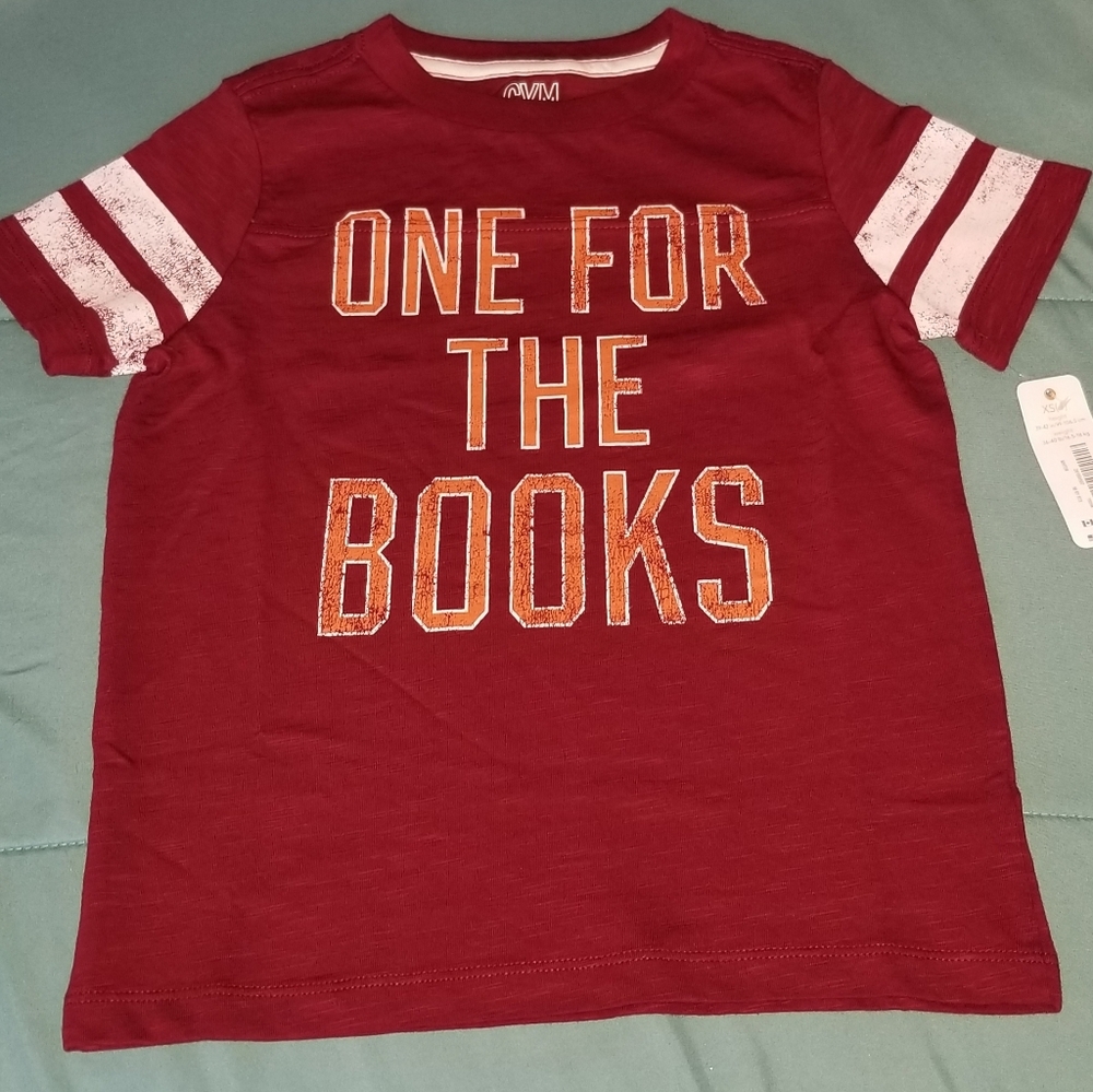Gymboree XS(4) Kid Boy One For The Books Graphic T